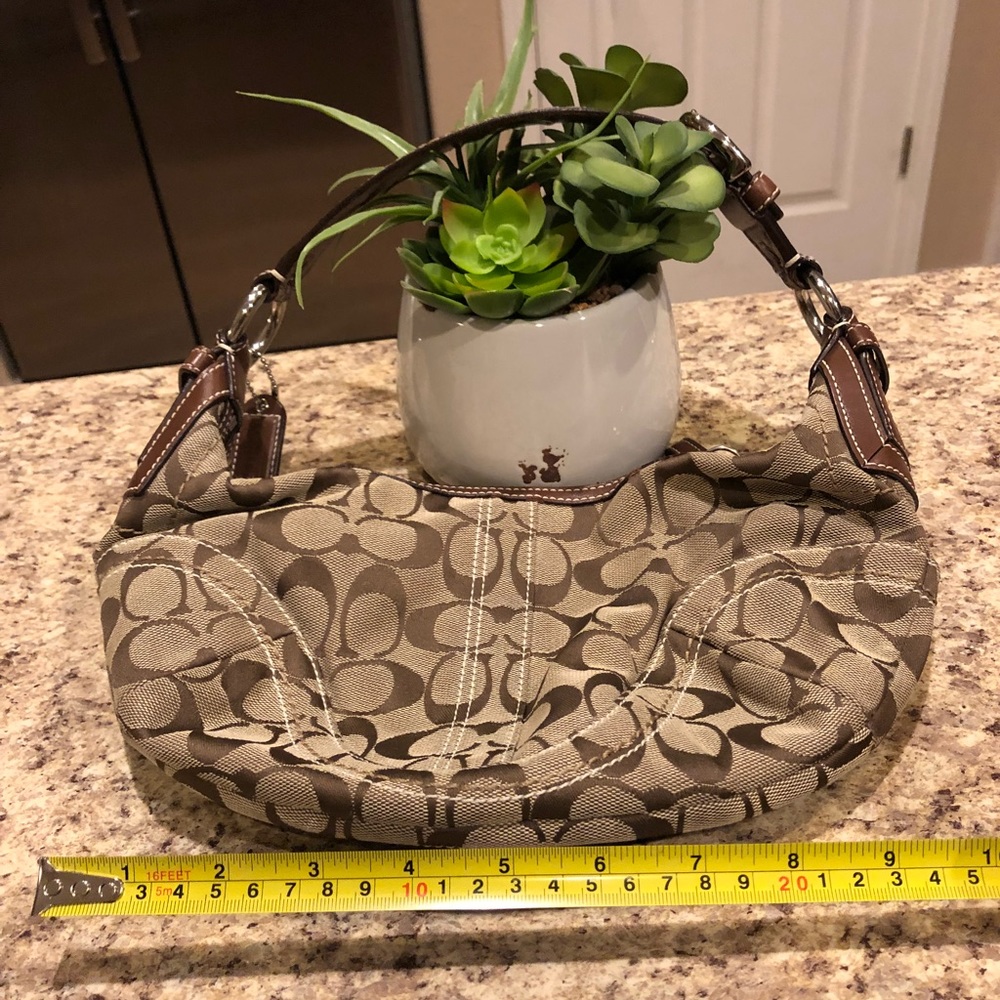 COACH Signature small shoulder hobo purse